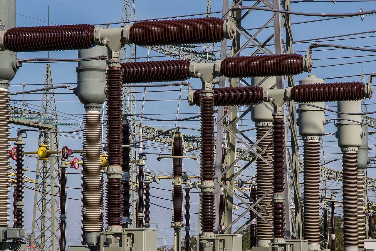 substation, electricity, high voltage